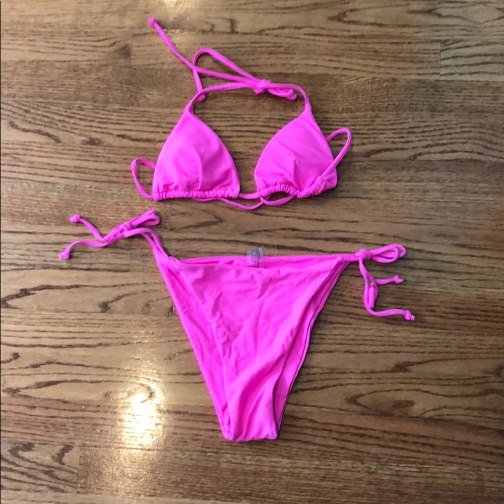 COPY - SHEIN Triangle Tie Side Bikini Set
